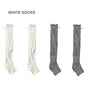 (2-pair set) White + Gray / One Size