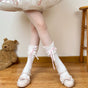 Pink drawstring mid-short socks / One Size