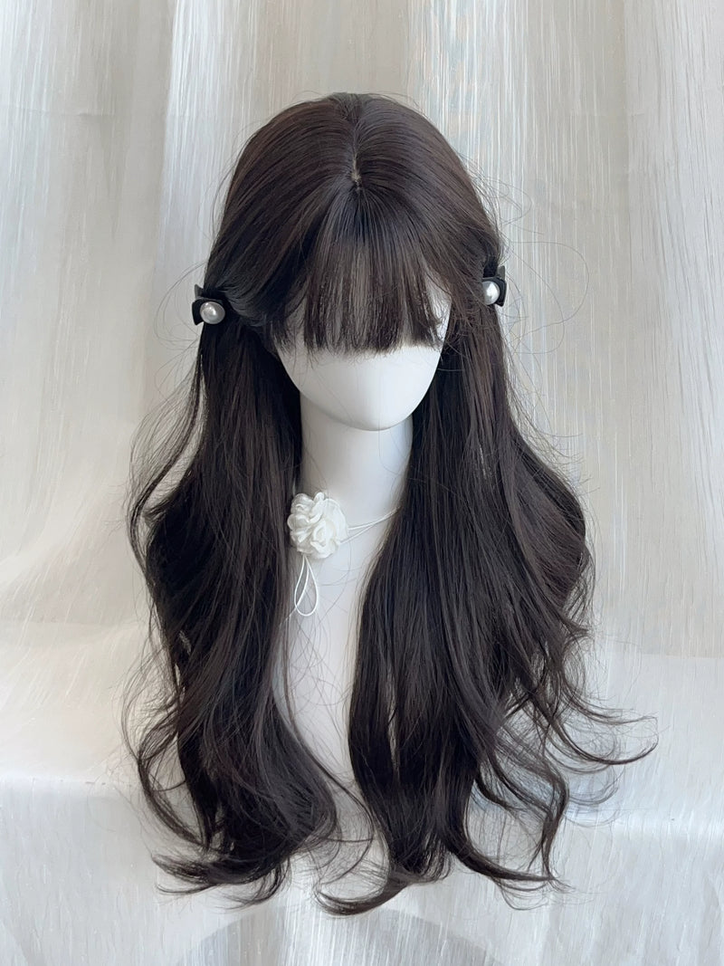 Kunkun Fish dark tea long wavy wig - view 4
