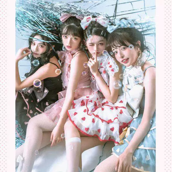Sweetheart Dream Machine - Sugar Heart - Camisole and SK skirt set with heart motifs