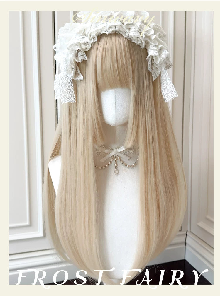 Cream-beige blunt princess-cut Lolita wig - view 6