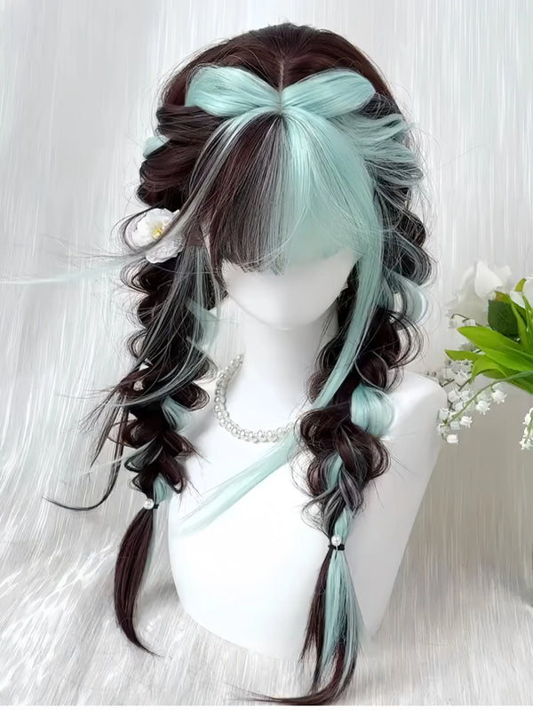 Kunkun Fish green-highlight straight wig - view 1