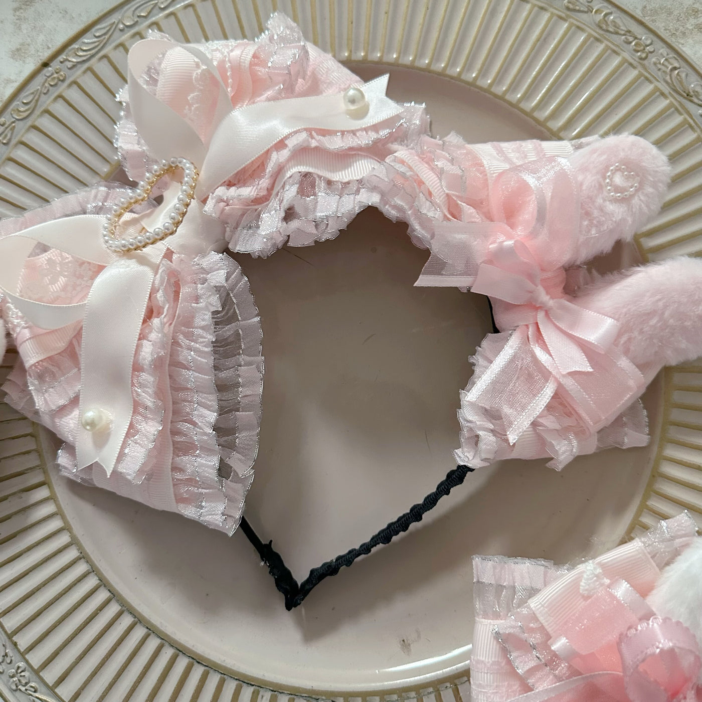 candycoco - Bunny-Ear Ribbon - Bunny-Ear Hair Accessories with Layered Bows
