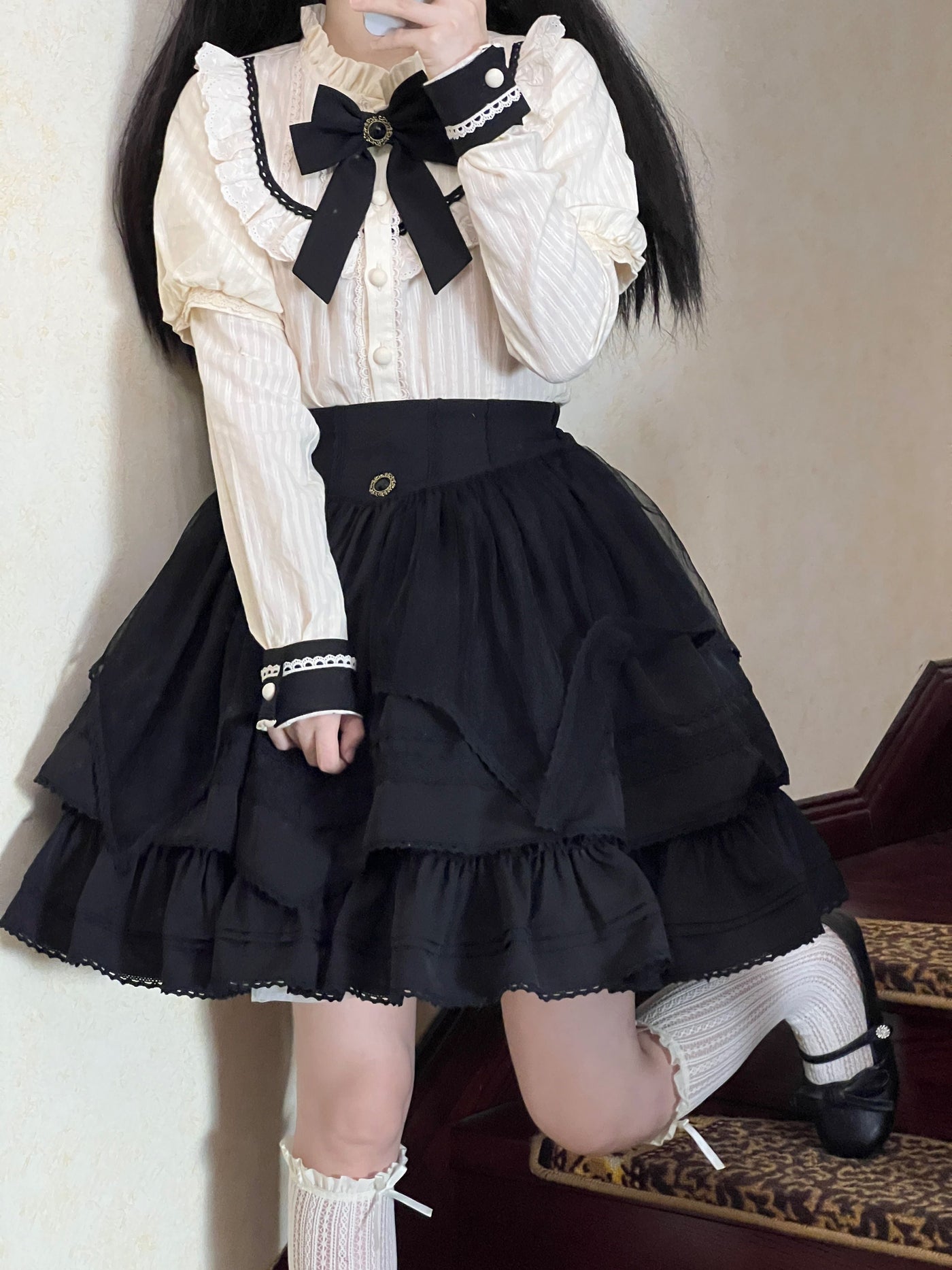 Rich Girl - Elegant Lolita Blouse and Skirt, Detachable Sleeves