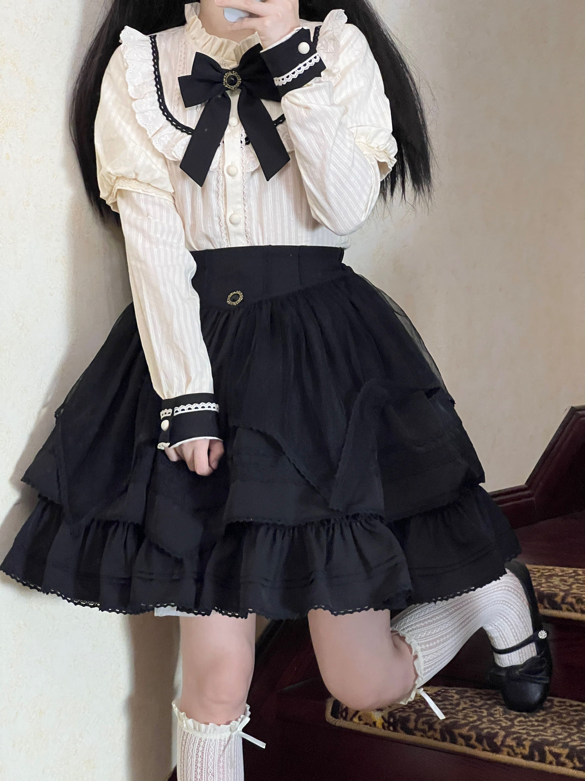Uncle's Workshop - Rich Girl - Elegant Lolita Blouse and Skirt, Detachable Sleeves