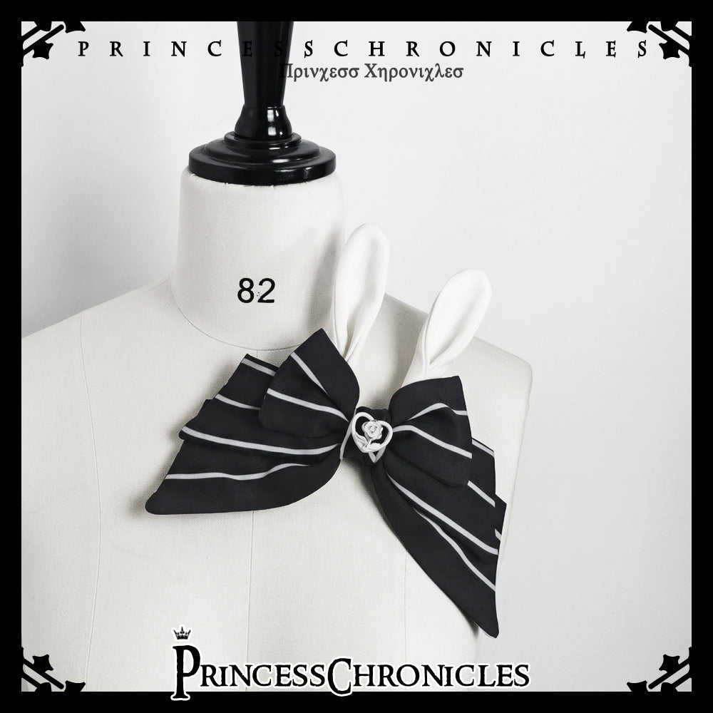 Rabbit Theater - Chessboard Ouji Fashion Shirt Set S Rabbit Ears Brooch (one size / choose M) - in stock