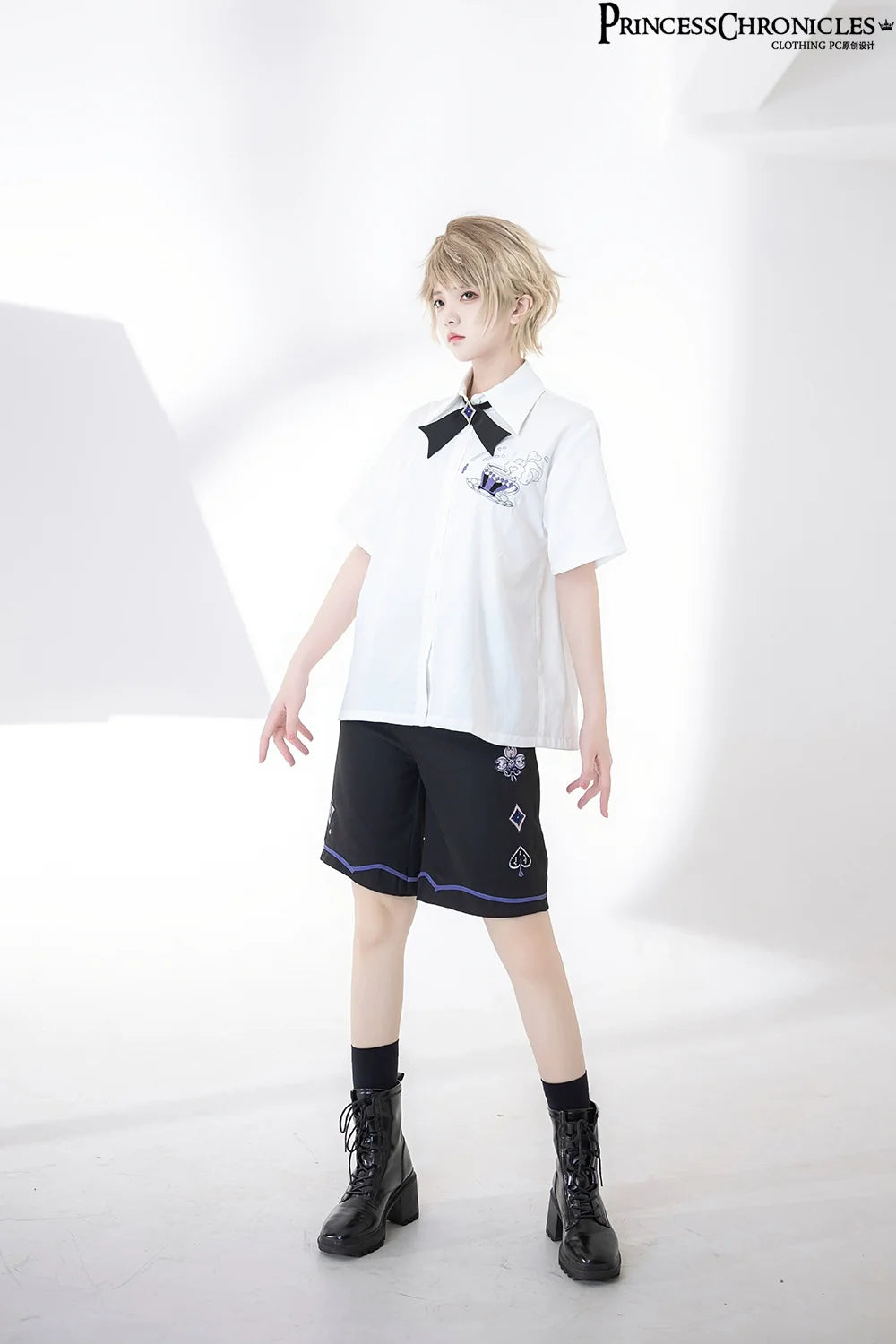 Princess Chronicles - Summer Loose Embroidered Short - Sleeve White Shirt Innerwear