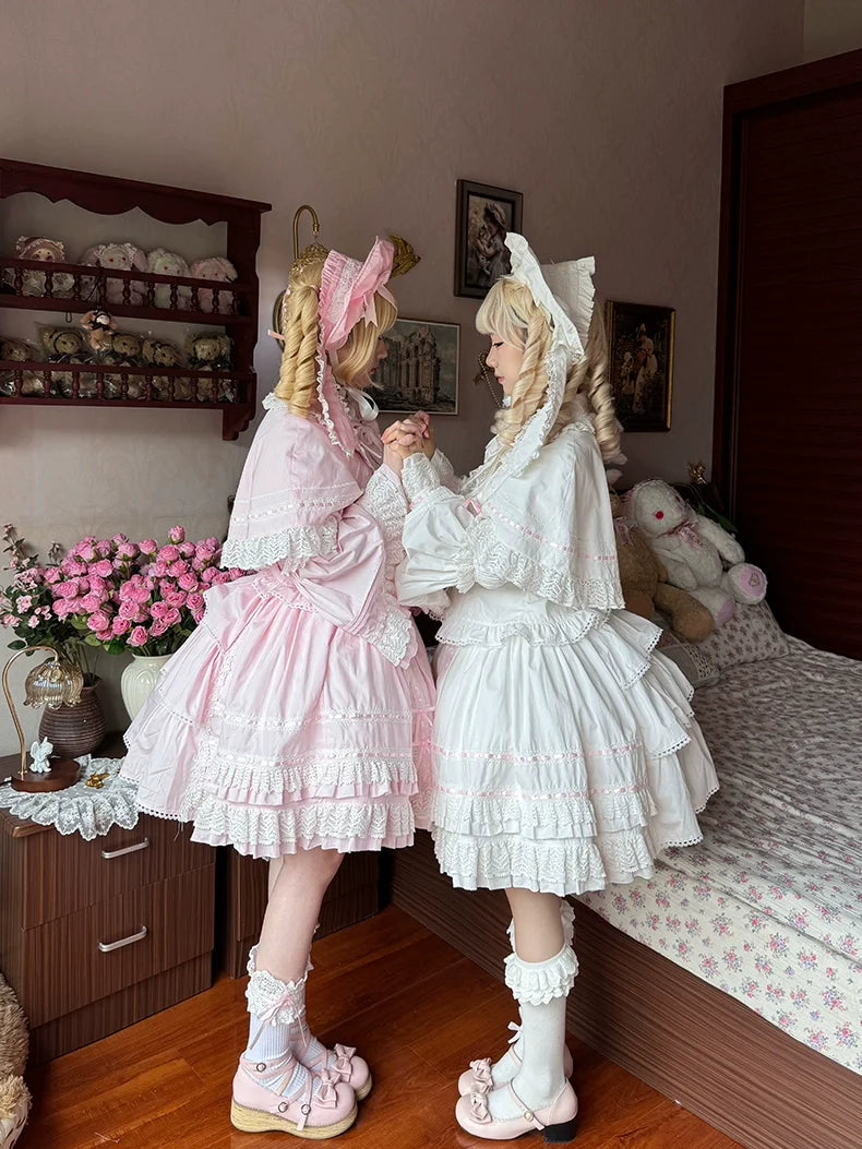 AerialCat - Praying Snowfall - Old School Lolita Skirt Suit Cape Princess Sleeve Shirt
