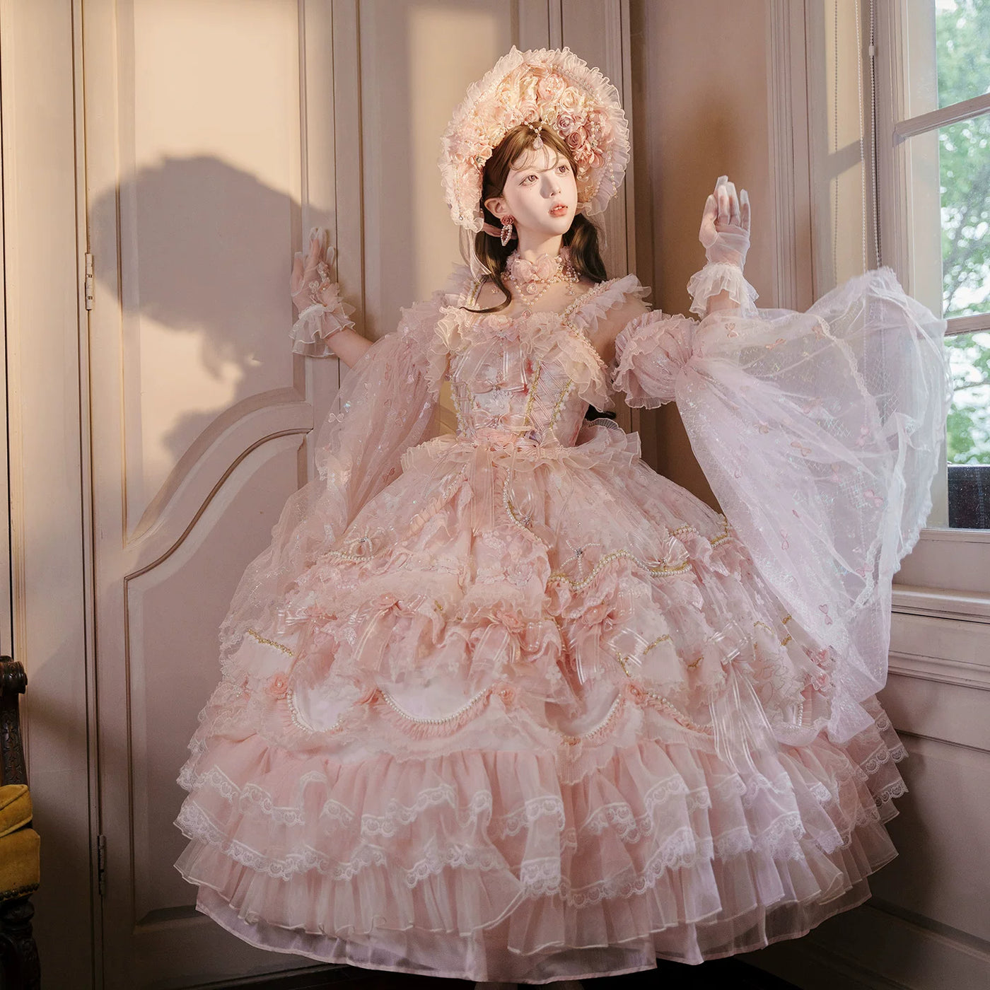 Cat Fairy - Princess on the Run - Misty Pink Lolita JSK