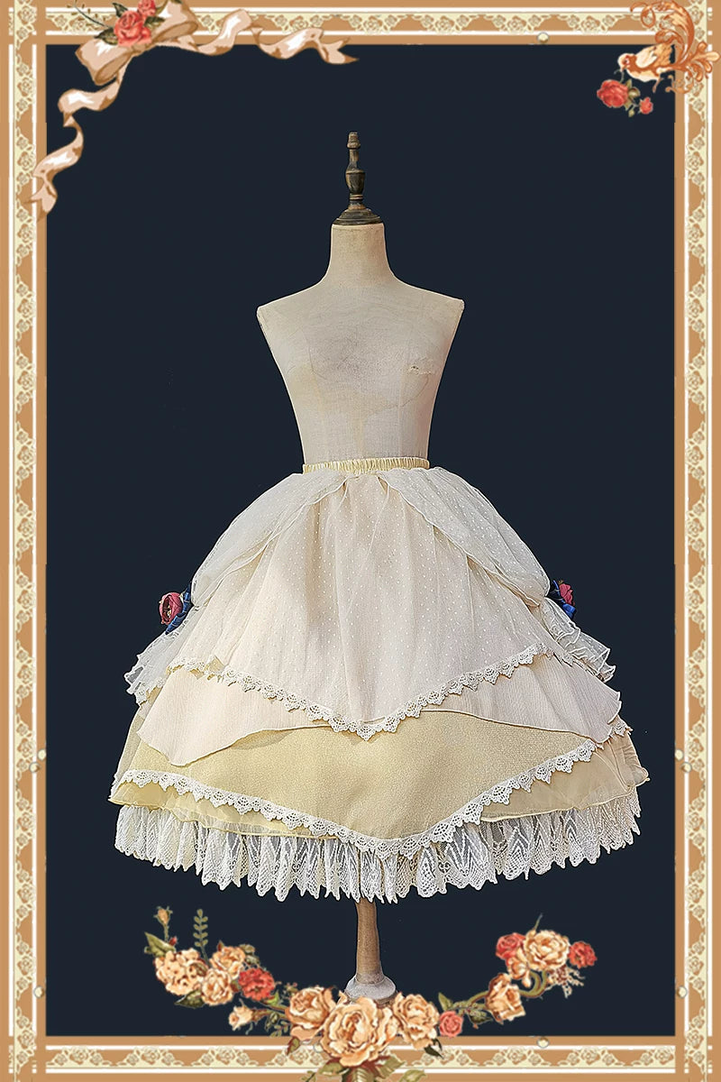 Infanta - Snow White - Velveteen Top & Layered Skirt Set