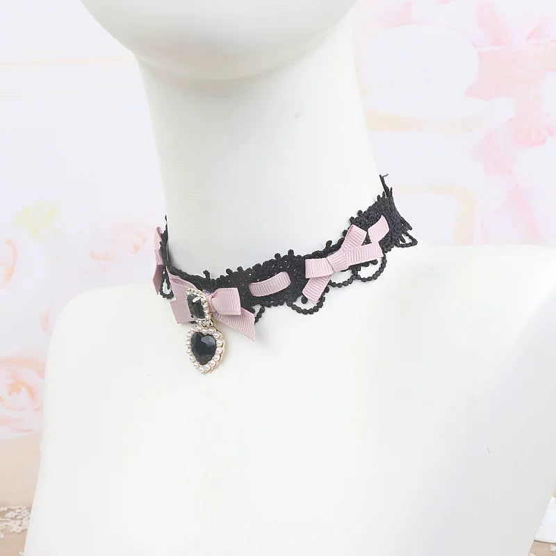 Independent Brand - Heart Pearl Bow - Necklaces, Bracelets and Collars with Heart Charms