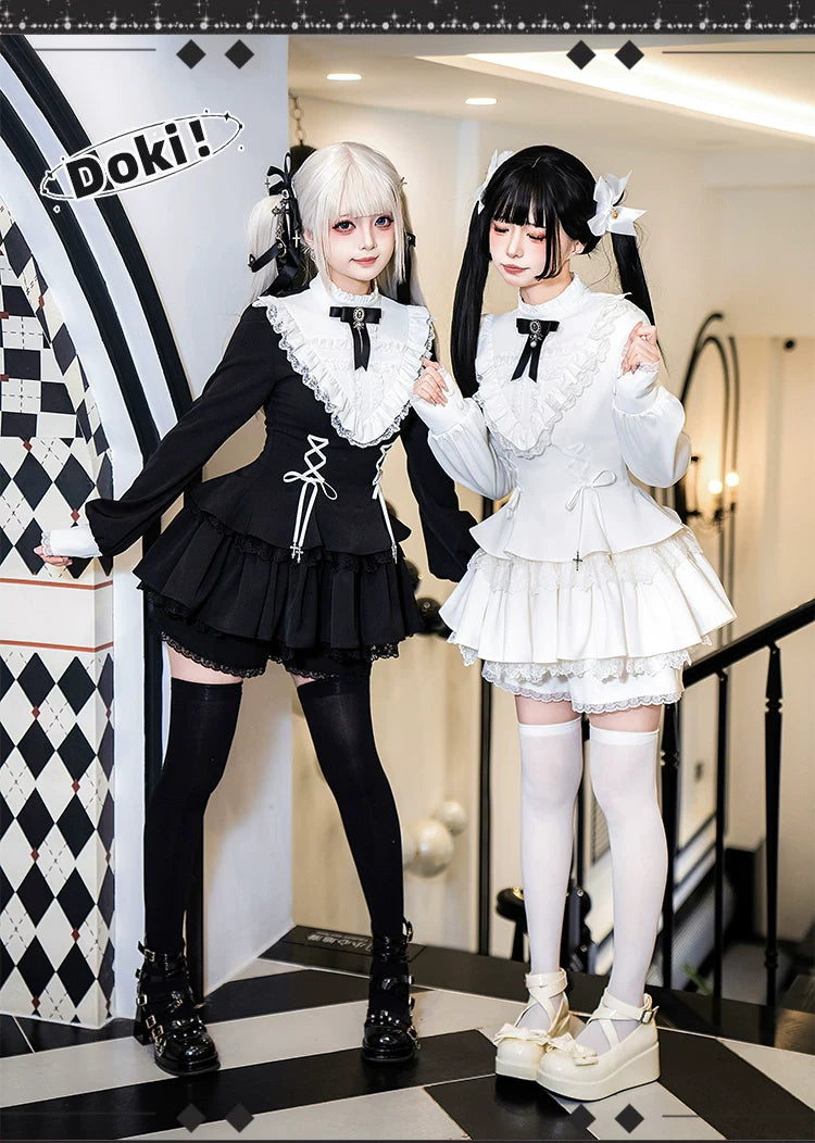 With PUJI - Doki! - Sweet Lolita OP Dress, Pockets detail view 6