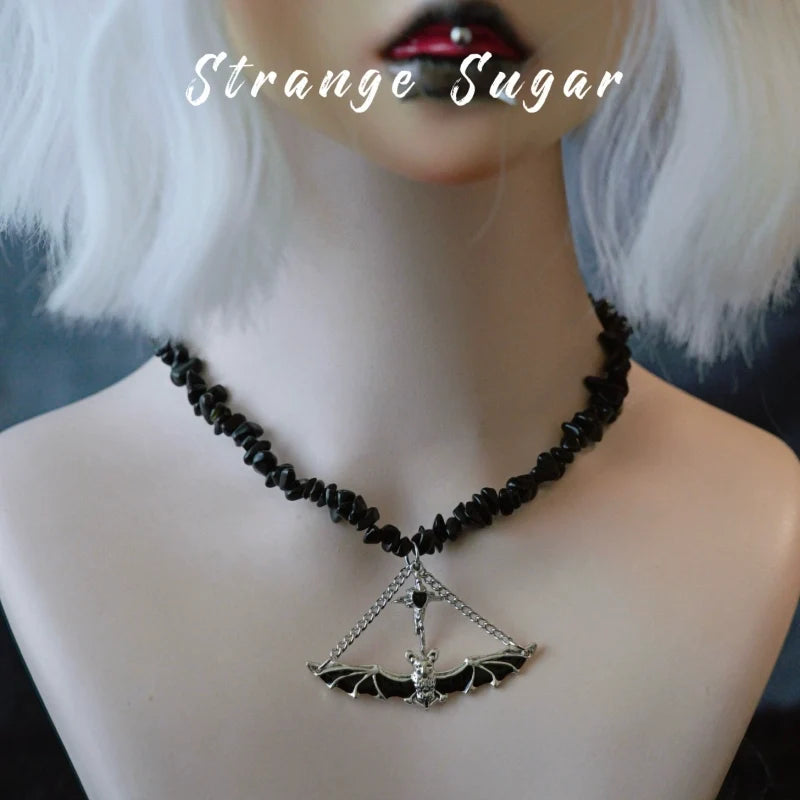 Strange Sugar - Handmade Gothic Lolita Choker - Multiple Pendant Neckwear
