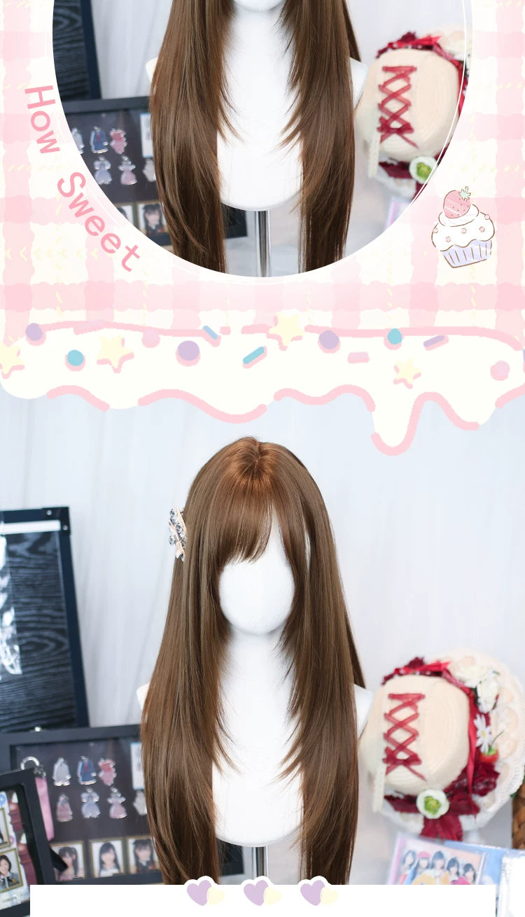 Dalao Home Lina long warm-brown side-fringe wig - additional view 3