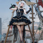 Black & Gold JSK + Chest Accessory + Back Bow Train / S