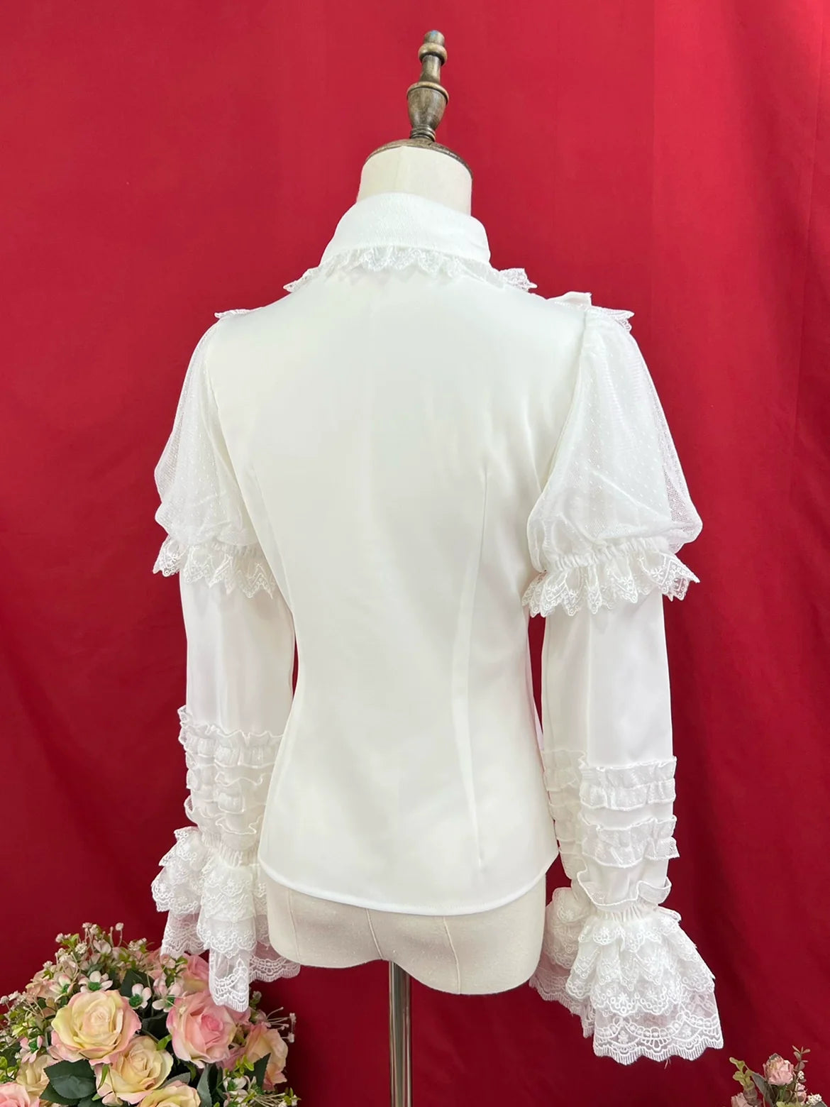 DMFS Lolita - Sweet Lolita Shirt Peter Pan Collar - Blouse Detachable Sleeves Innerwear