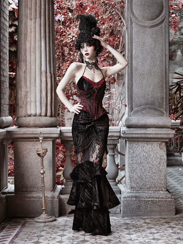 BLOOD SUPPLY: The Duchess Velvet Camisole and Waist Corset, product view 2