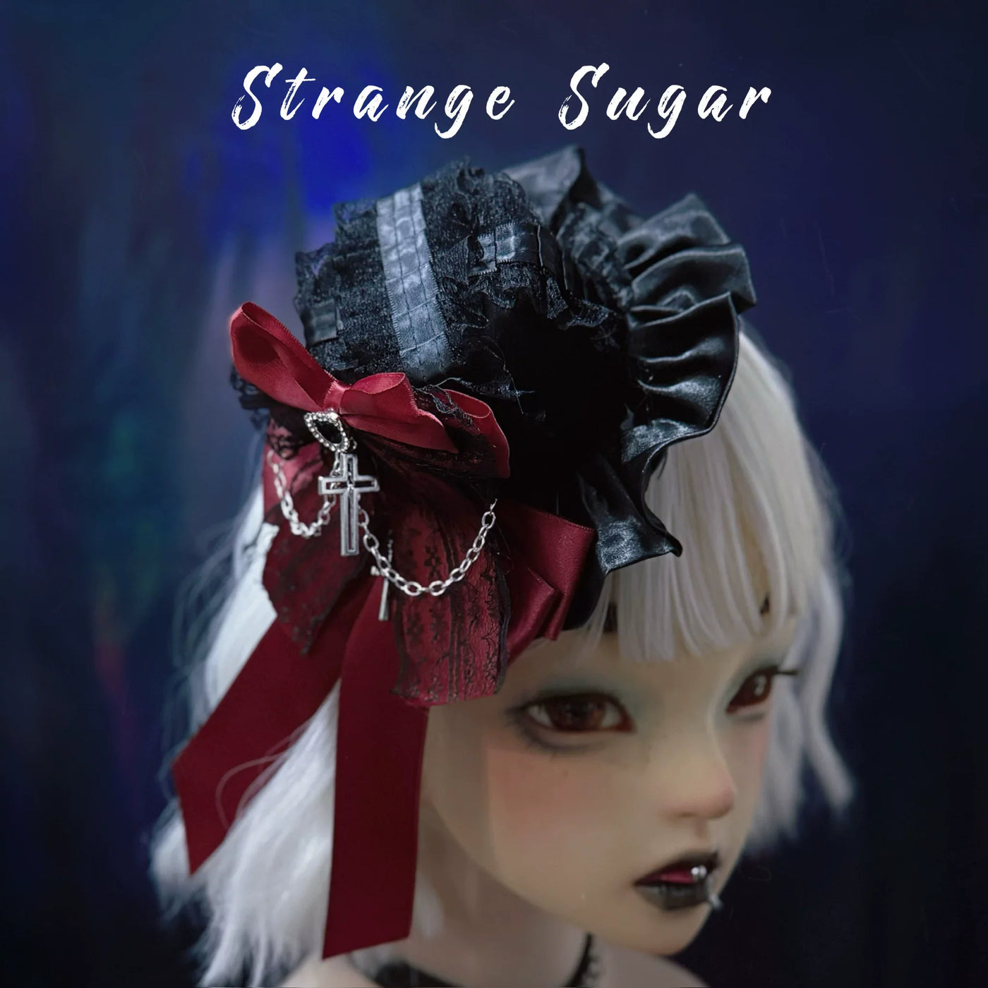 Strange Sugar - Halloween Gothic Lolita Headdress - Eyeball & Skeleton Accent Headwear
