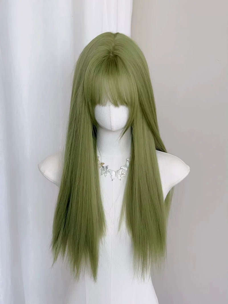 Kunkun Fish green long straight Lolita wig - view 3