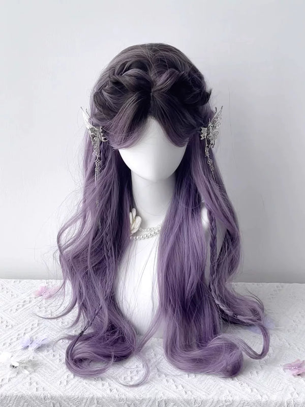Kunkun Fish grey-purple long wavy wig - view 1