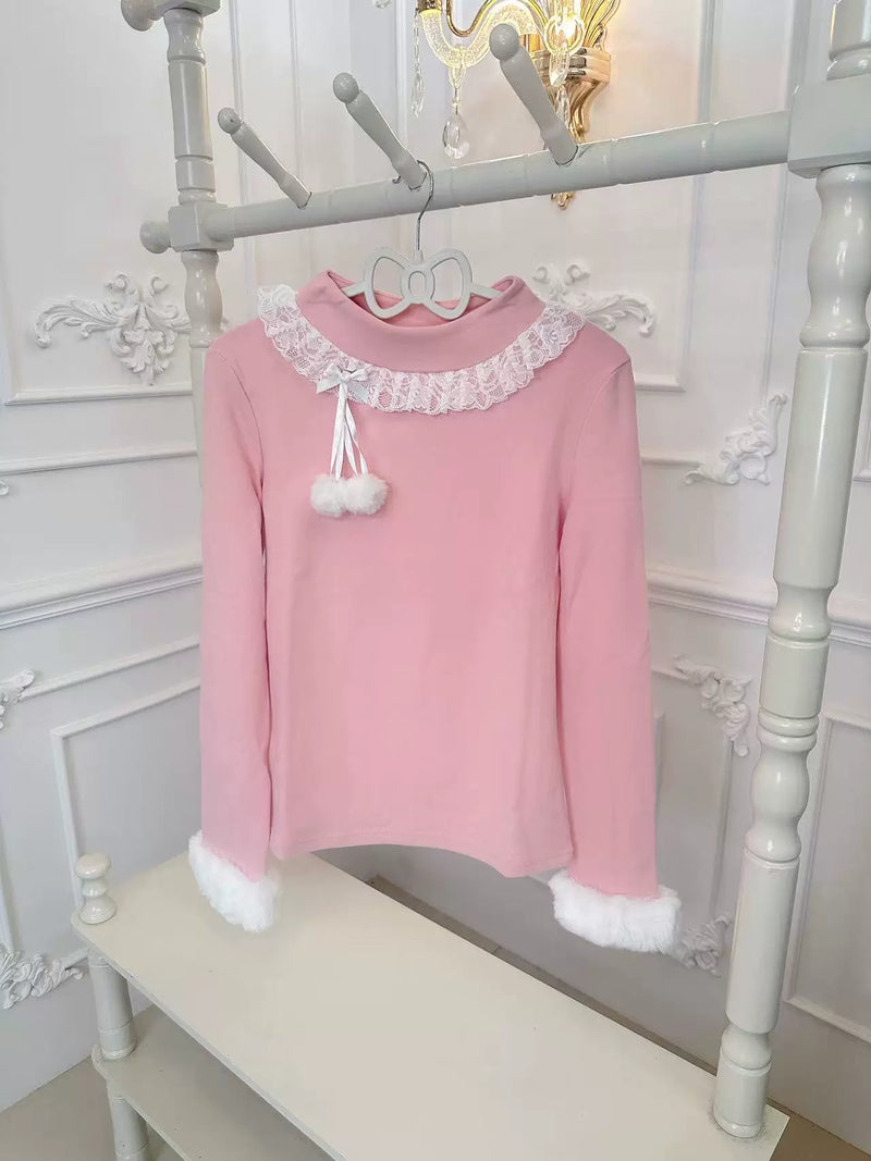 Cat Upon Cat Little Furball 2.0 Thick Winter Top — Pink 1.0