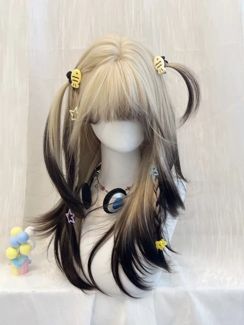 Kunkun Fish Siamese Cat highlighted straight wig - view 2