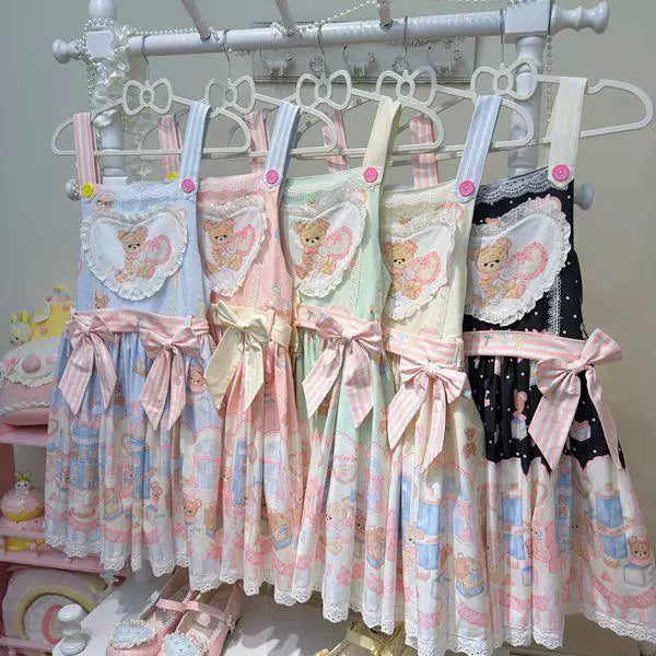 Sweetheart Dream Machine - Bear Toy House - Bear-Print JSK Dress