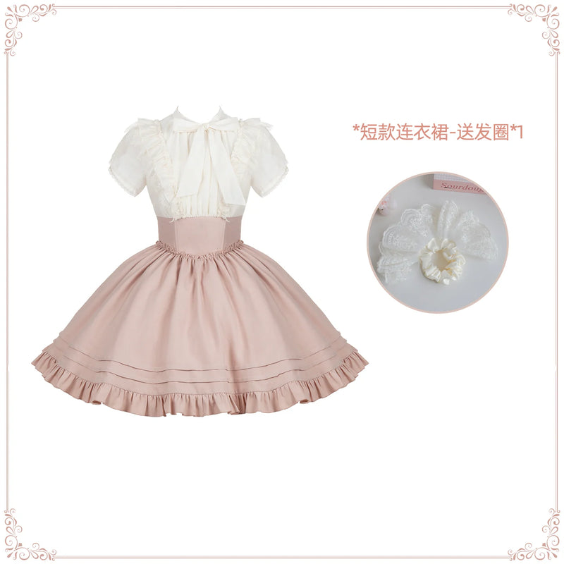 With PUJI - Chinai - Lolita OP Dress, Ruffle Trim & Boned Bodice Detail detail view 8