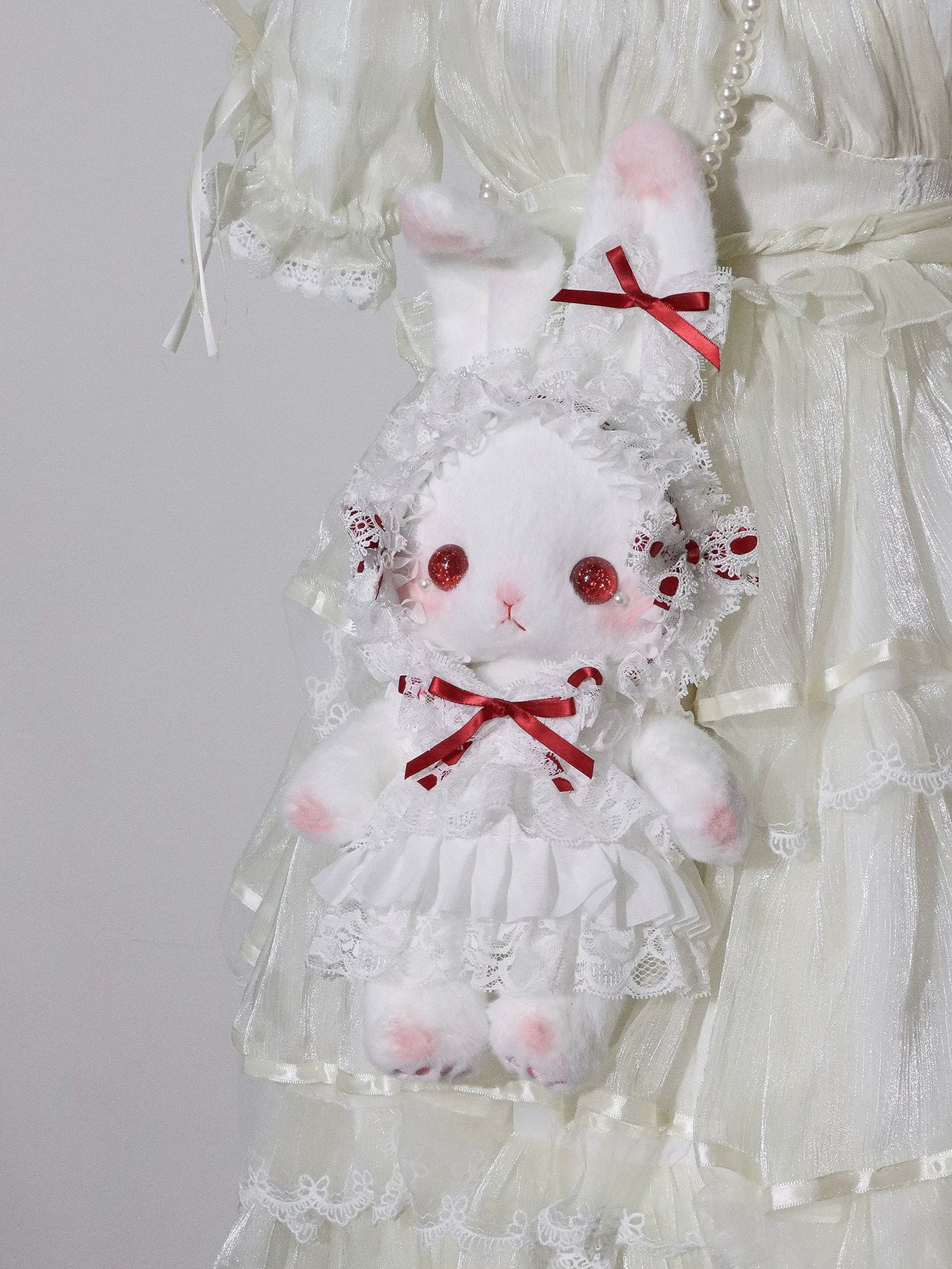 BearStar - Standing-Ear Bunny - Red Bunny Bag