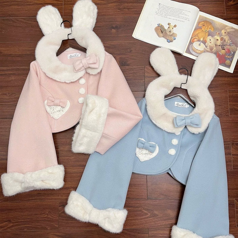 Christmas Peter Pan Collar Plush-Trim Lolita Cape — additional product view