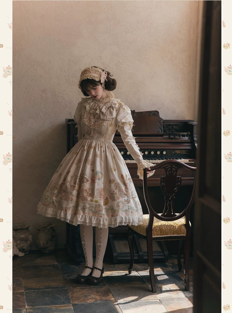 WF - Toy Box - Printed Doll-Style JSK with Pinafore and Apron Options