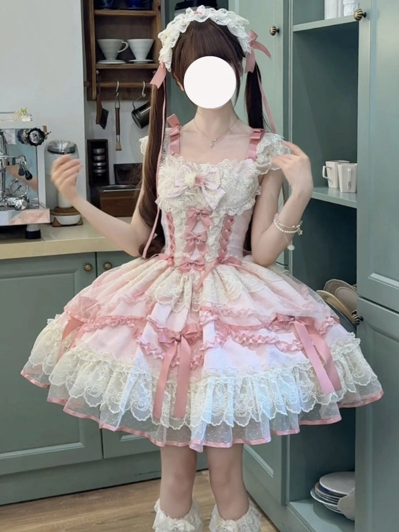 Yueele - Ballet Ribbon - Plus-Size Lolita JSK - detail view 3