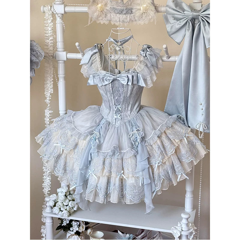 Creamy - Swan Ballet - Blue JSK Dress Set