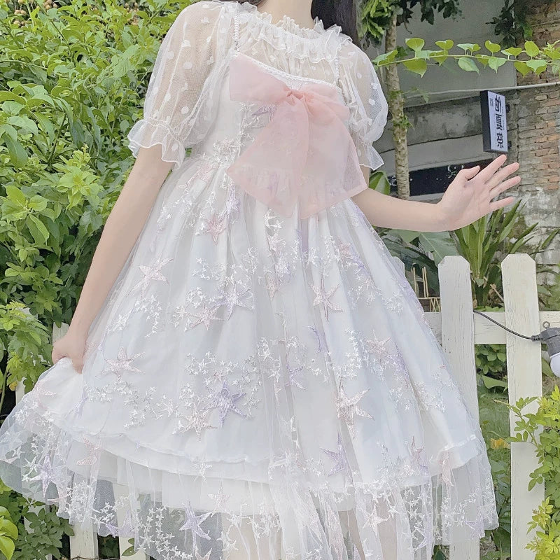 Yueele - Shooting Star - Plus-Size Lolita Outfit Set - detail view 4