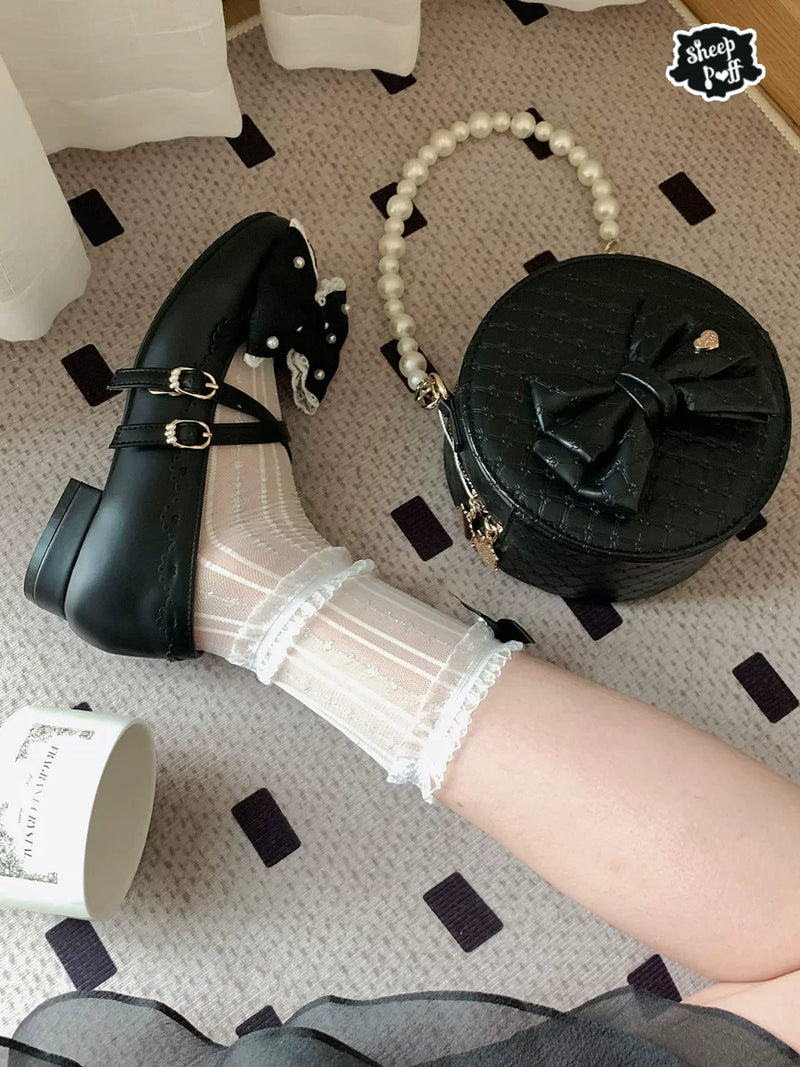 sheeppuff Pearl Sugar Mary Jane Shoes