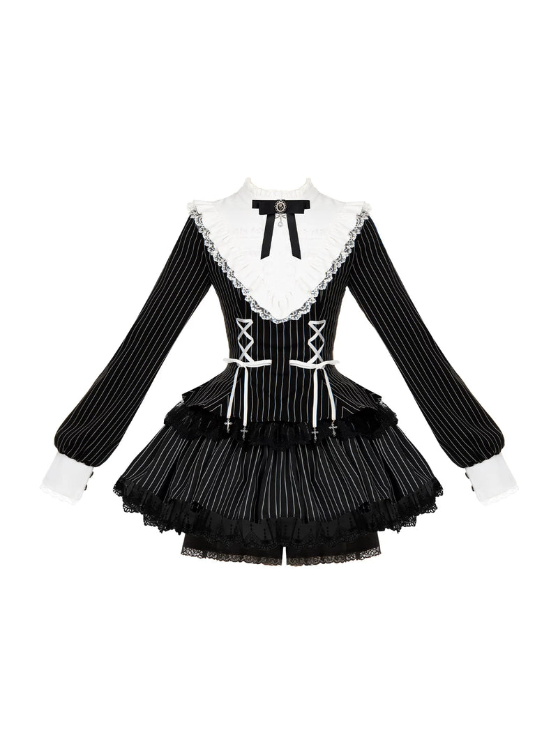 With PUJI - Doki! · Autumn Limit - Sweet Lolita OP Dress, Ruffle Trim detail view 5
