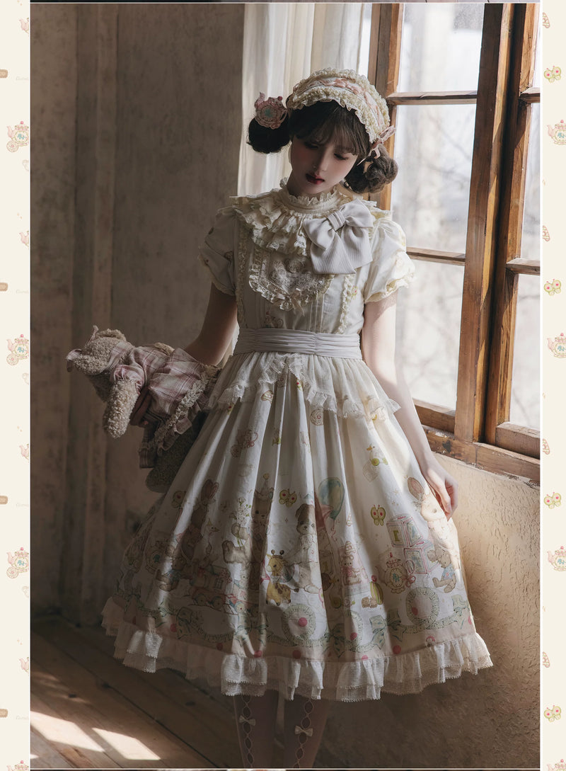 WF - Toy Box - Printed Doll-Style JSK with Pinafore and Apron Options