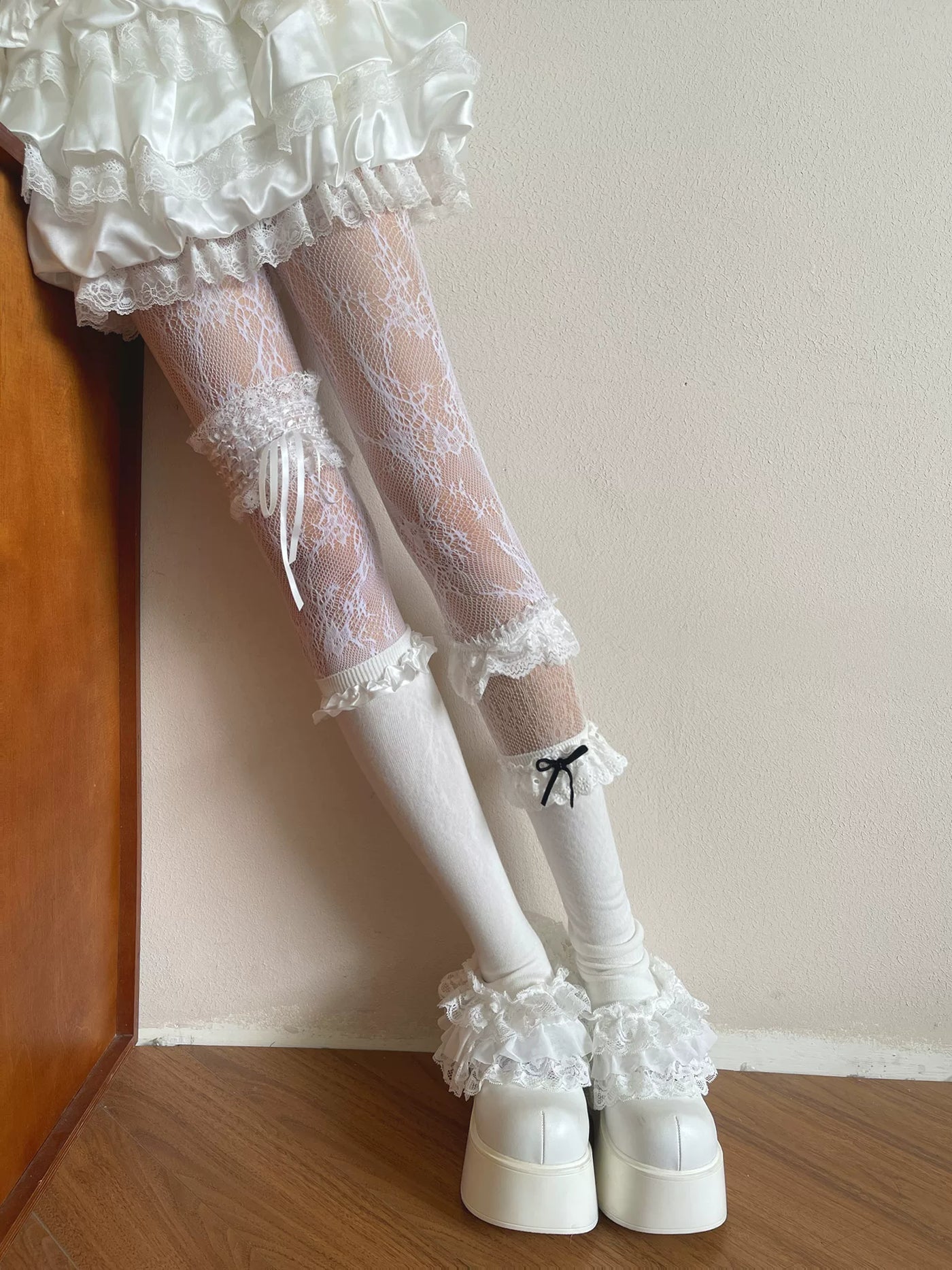 Sock Noble - Lace Layering - Lace Tights and Legwear Accessories with Ruffle Details