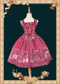 Individual Item / JSK - Red Patterned - Apricot Embroidery / S
