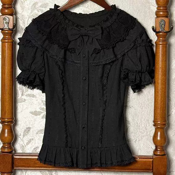 Sweetheart Dream Machine - Summer Doll - Short-sleeve blouse with puff sleeves