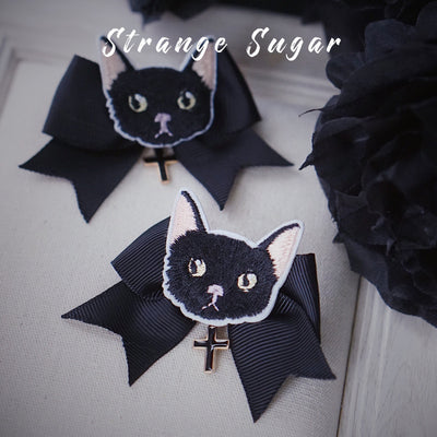 Strange Sugar - Gothic Headdress - Hallowen Skull Bat Hairclip Headwear