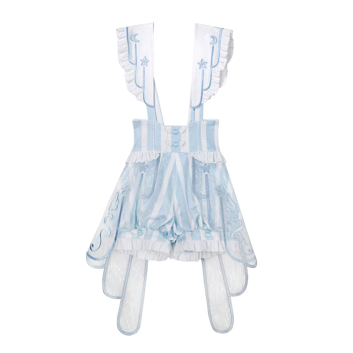 Letters from Unknown Star - Angelic Covenant - Ouji Lolita outfit set with angel-wing trailing