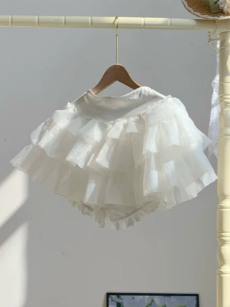 With PUJI - Lace Skirt Support - Lolita Petticoat, Ruffle Trim detail view 5