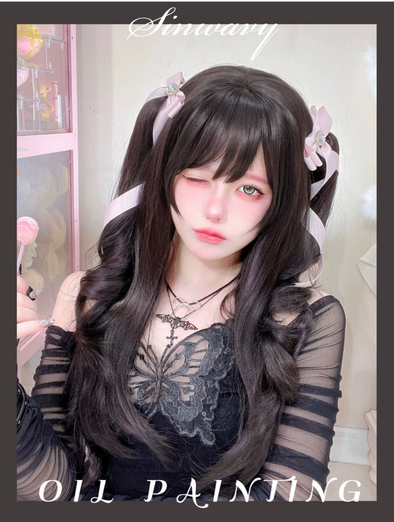Natural black twin ponytail Lolita wig - view 6