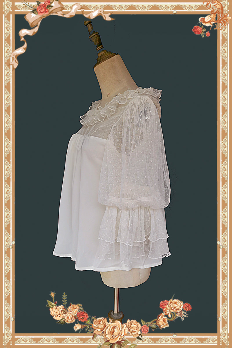 Doll Lolita Puff Sleeve Blouse One Size beige