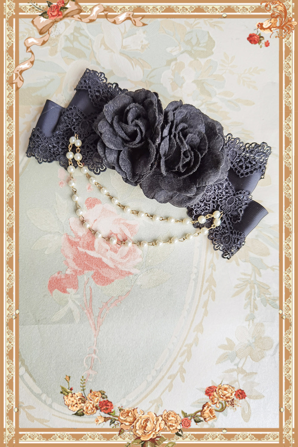 Infanta - Elegant Lolita Headdress Flower Clip - Headwear