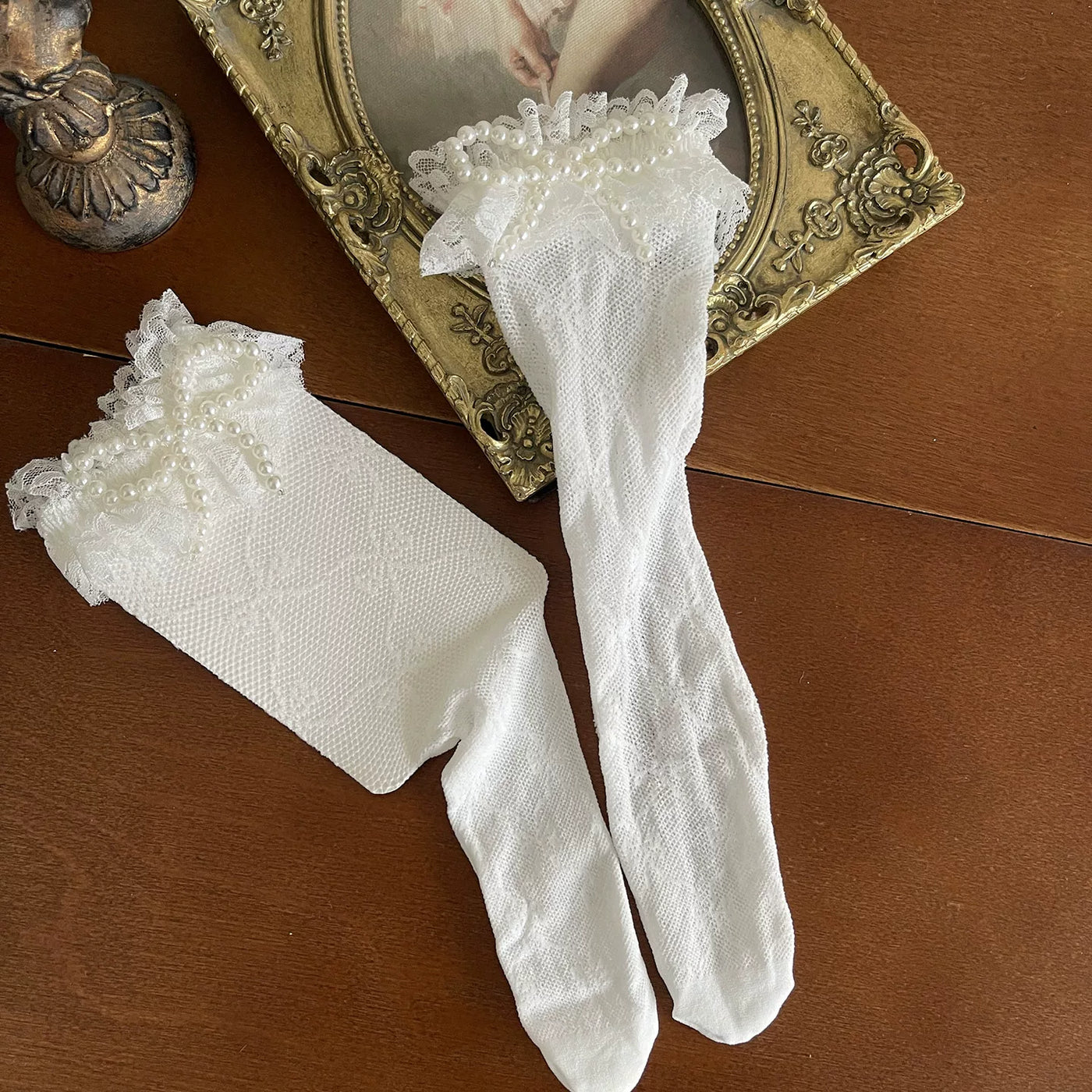 Sock Noble - Layering Mix - Socks and Leg Ring Options with Lace Details