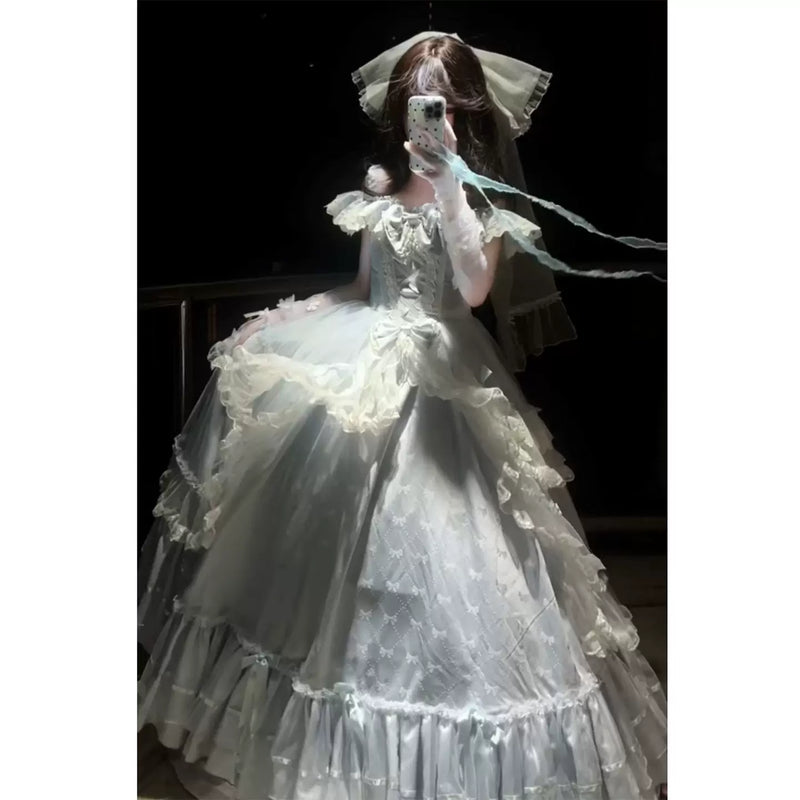 Flora Muse - Off-Shoulder Lolita Ballgown - Champagne formal lolita