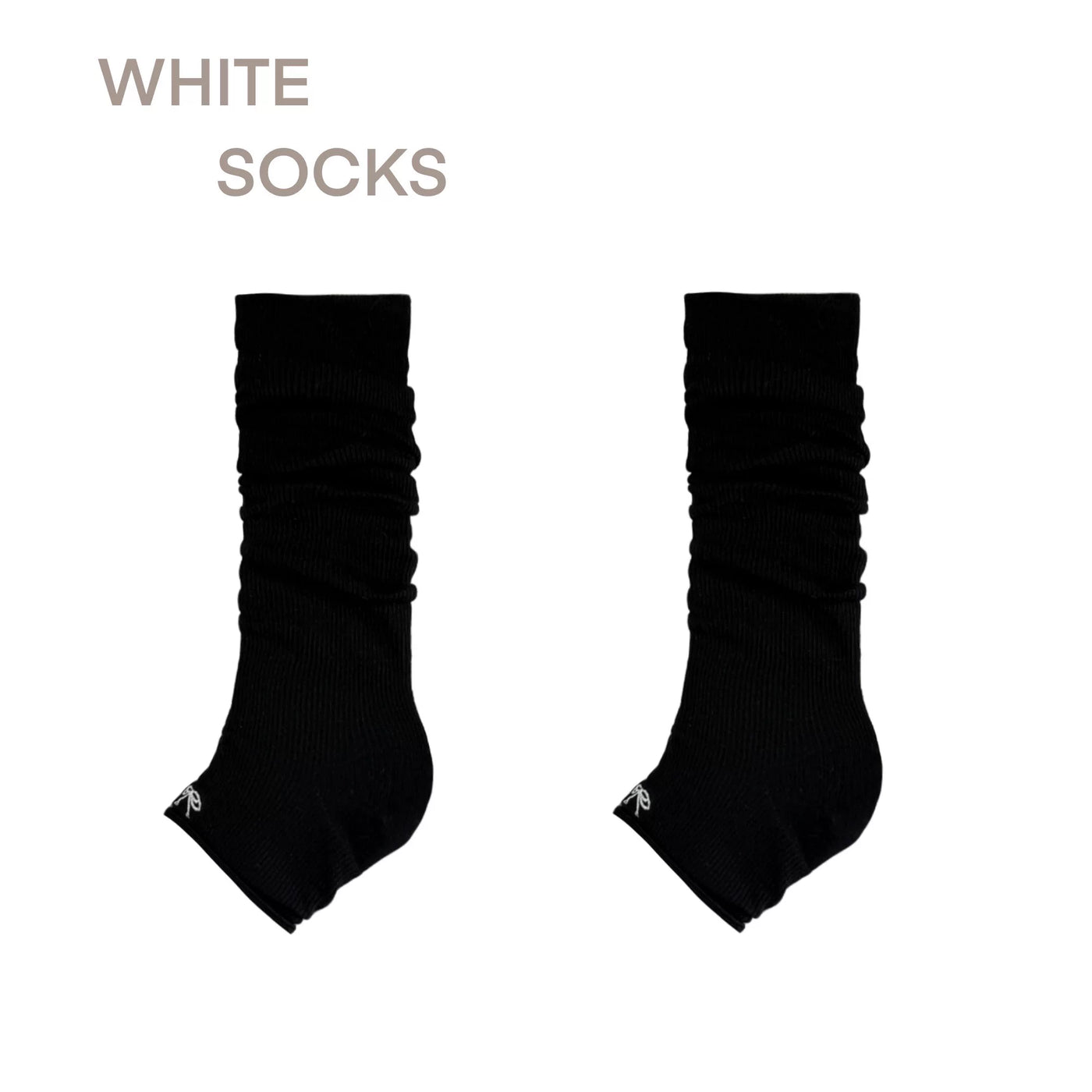 White Socks - Ballet Slouch - Footed Knitted Leg Warmers in Single or Multi-Pair Sets
