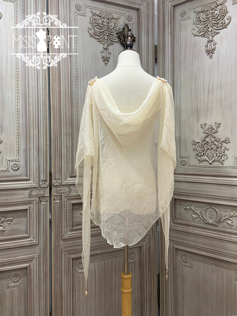 Dusk Bester - Egyptian Lolita Brooch Waistband Shawl ivory small shawl